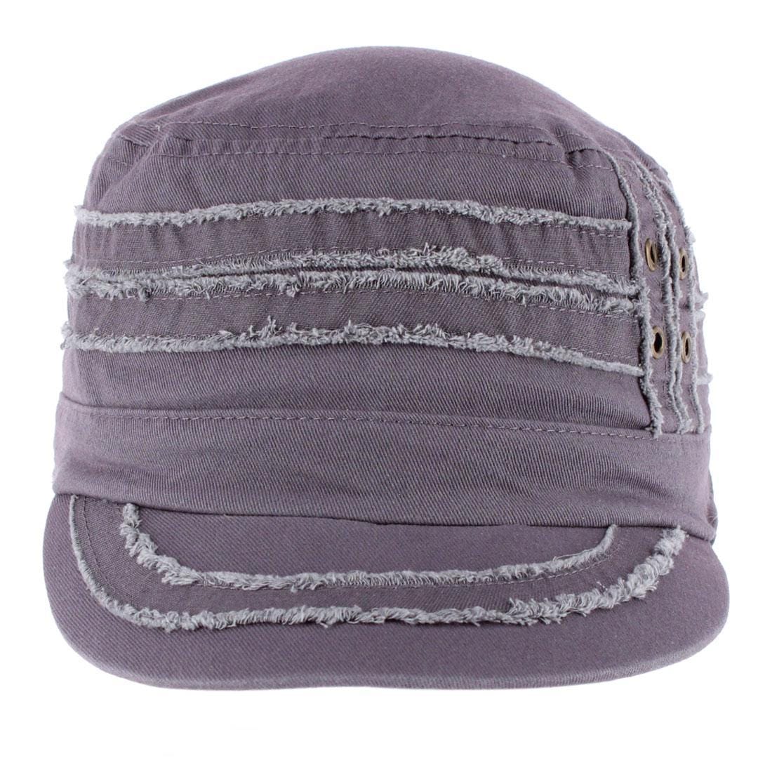 CTM® Women's Distressed Cadet Hat - Dark Grey