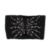 Women's Cinched Knit Winter Headwrap with Stone Detail