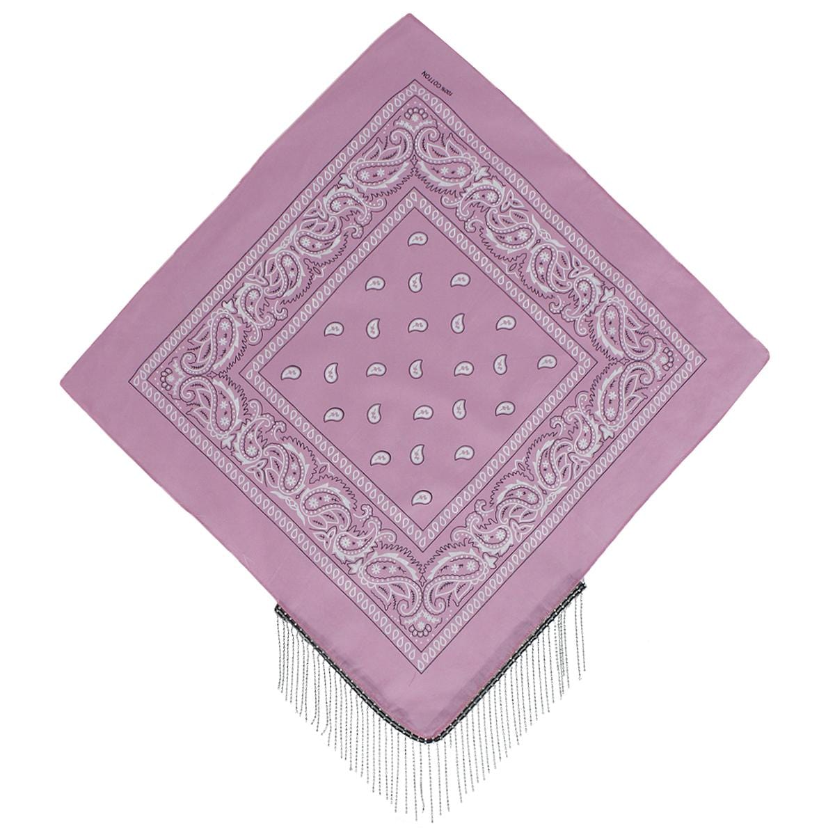 David & Young Women's 21 x 21 inch Bandana with Rhinestone Trims - Women's 21 x 21 inch Bandana with Rhinestone Trims