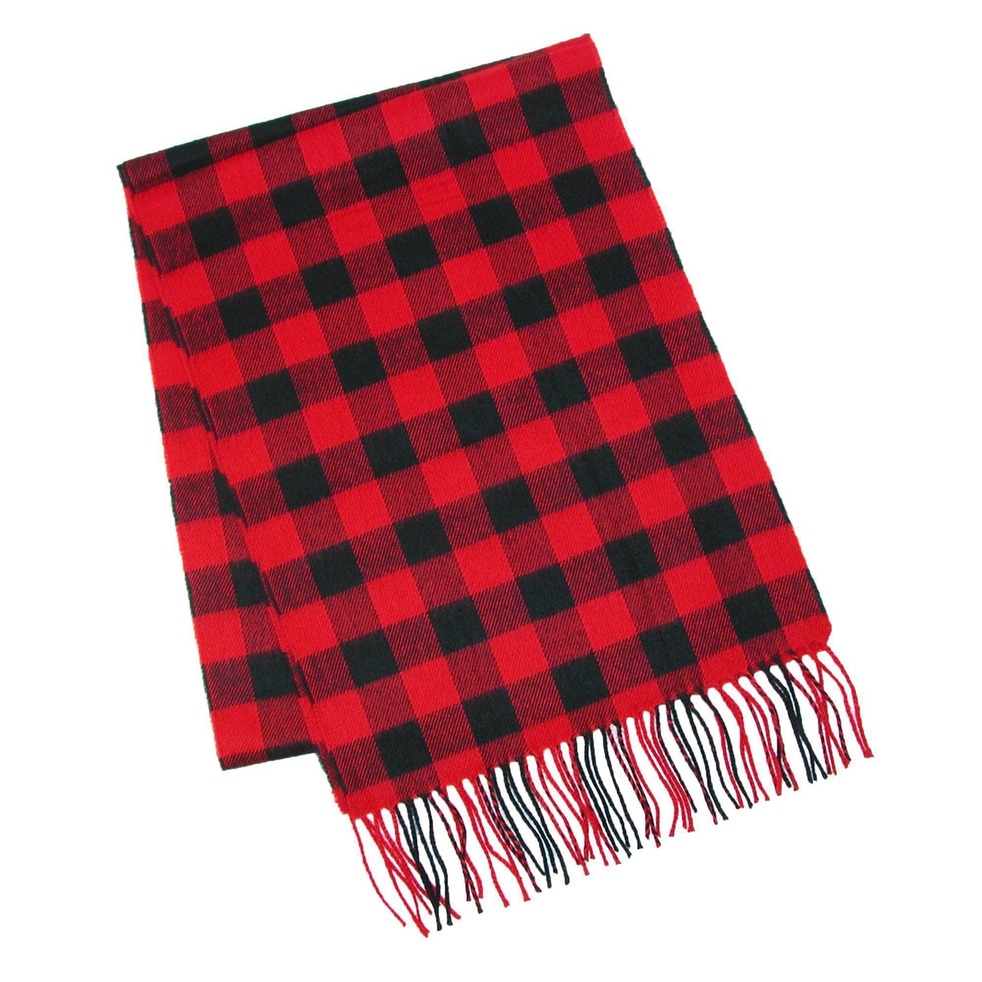 David & Young Women's Mama Bear Beanie and Matching Buffalo Plaid Scarf Set - Gray