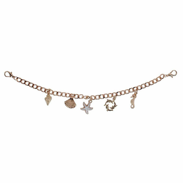 Coastal Golden Trucker Hat Chain with Charms