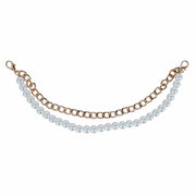 Gold Trucker Hat Chain Accessory with Pearls