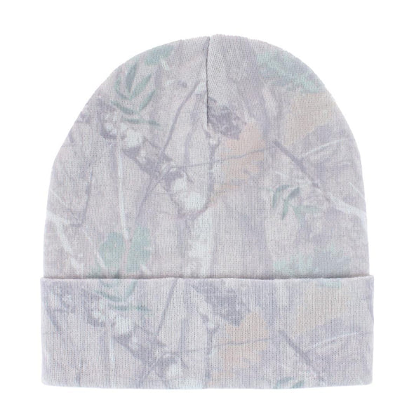 Women's Winter Woods Print Cuff Beanie Hat