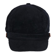 Women's Corduroy Cabbie Hat with Buttons