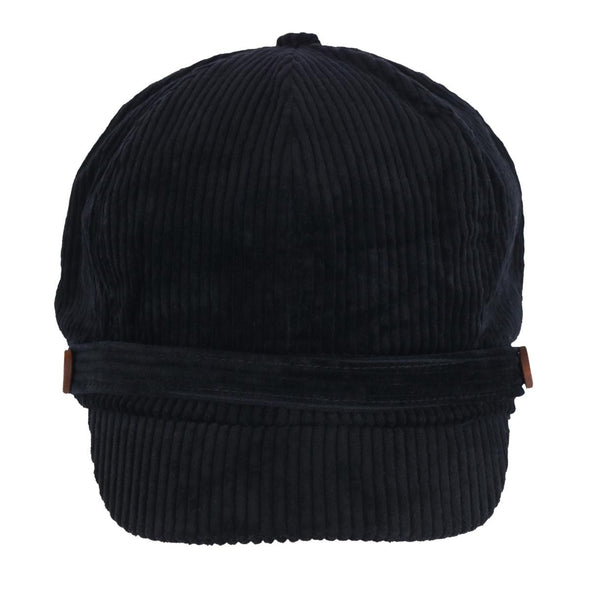 Women's Corduroy Cabbie Hat with Buttons