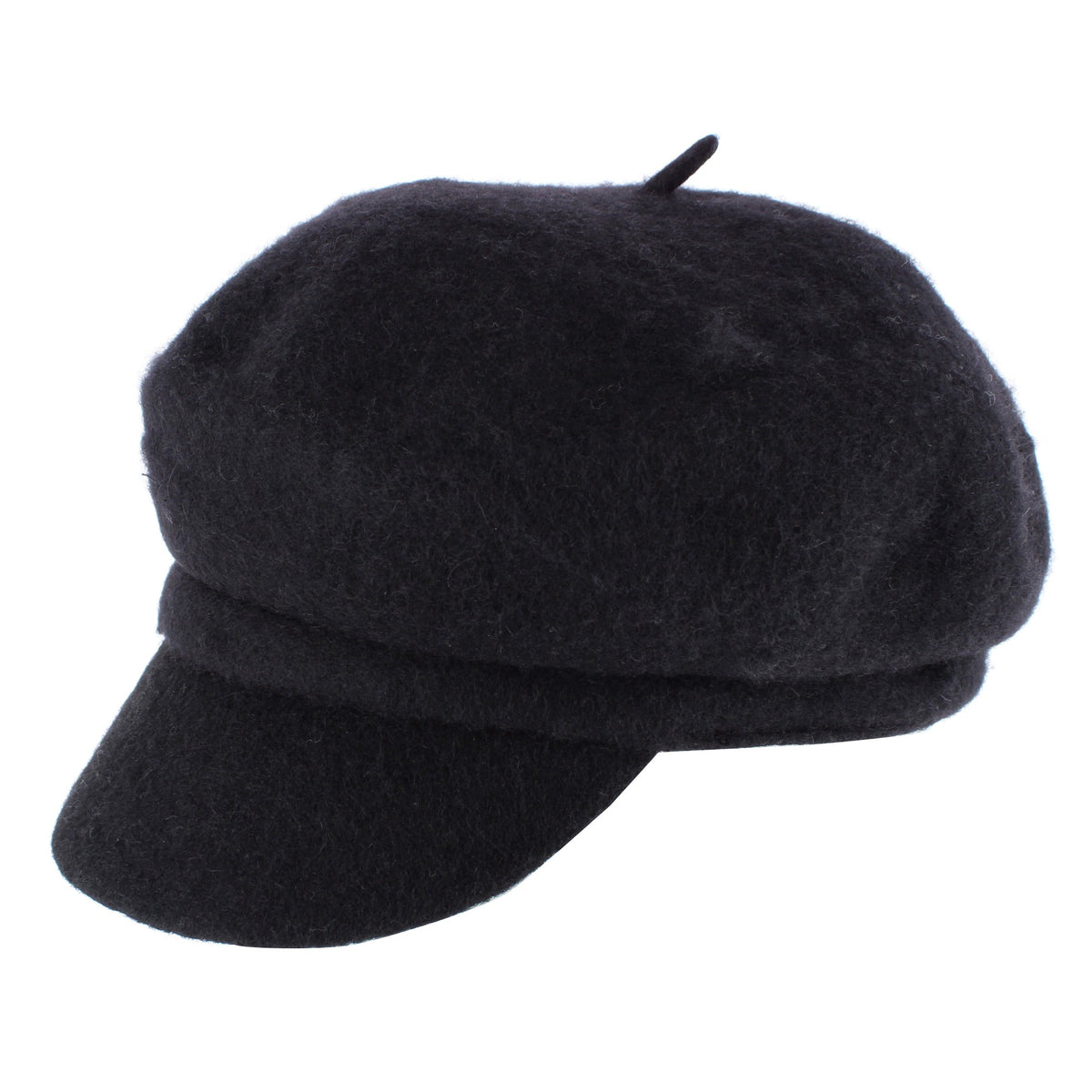 David & Young Women's Wool Woven Cabbie Hat - Black
