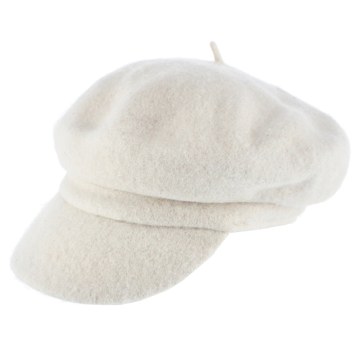 David & Young Women's Wool Woven Cabbie Hat - Cream