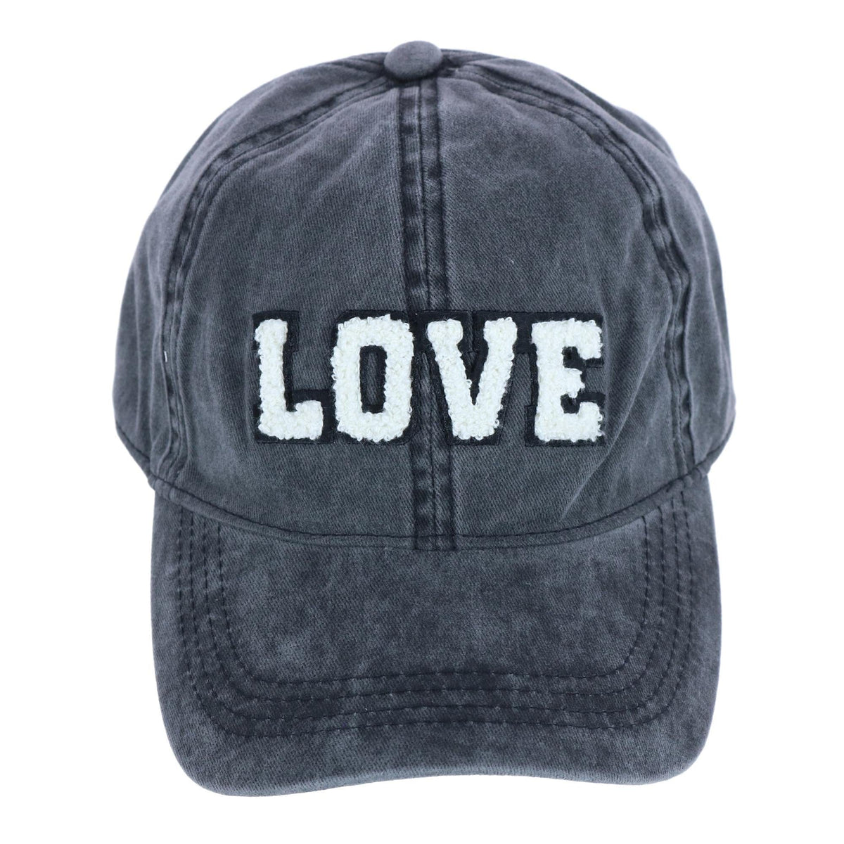 David & Young Women's Chenille Love Lettered Baseball Cap Hat