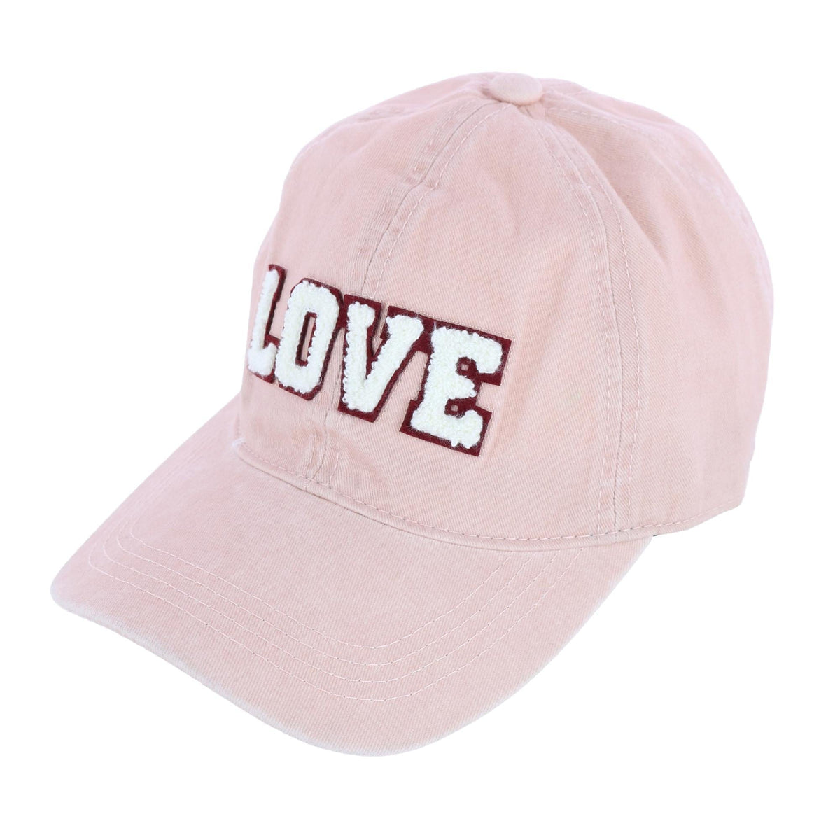 David & Young Women's Chenille Love Lettered Baseball Cap Hat - Dusty Pink