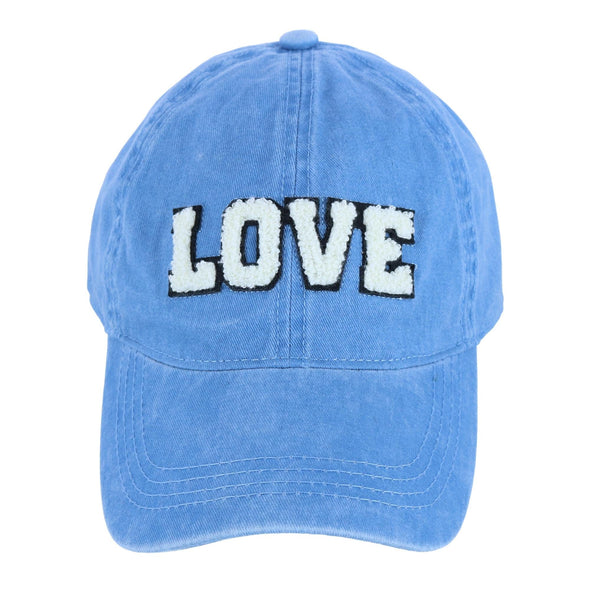 Women's Chenille Love Lettered Baseball Cap Hat
