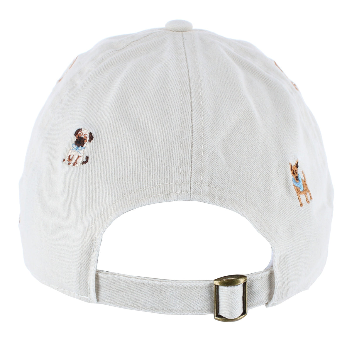David & Young Women's Many Dogs Embroidered Baseball Hat - Beige