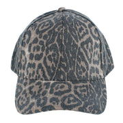 Women's Washed Leopard Print Baseball Cap