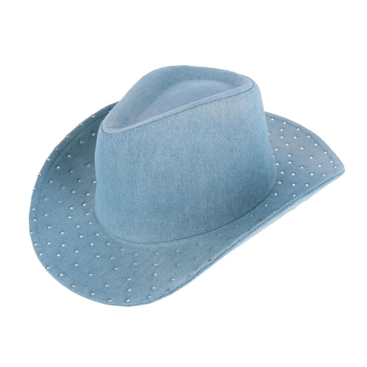 David & Young Women's Glitter Embellished Denim Cowboy Hat - Women's Glitter Embellished Denim Cowboy Hat