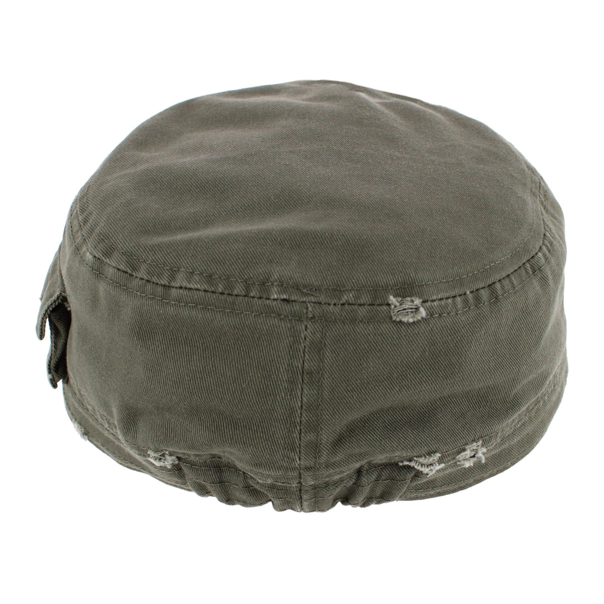 CTM® Women's Distressed Cadet with Side Pocket - Olive