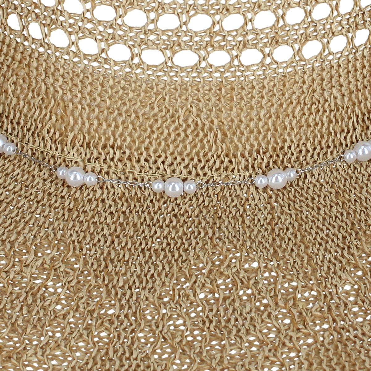 David & Young Women's Straw Cowboy Hat with Pearl Hatband - Straw