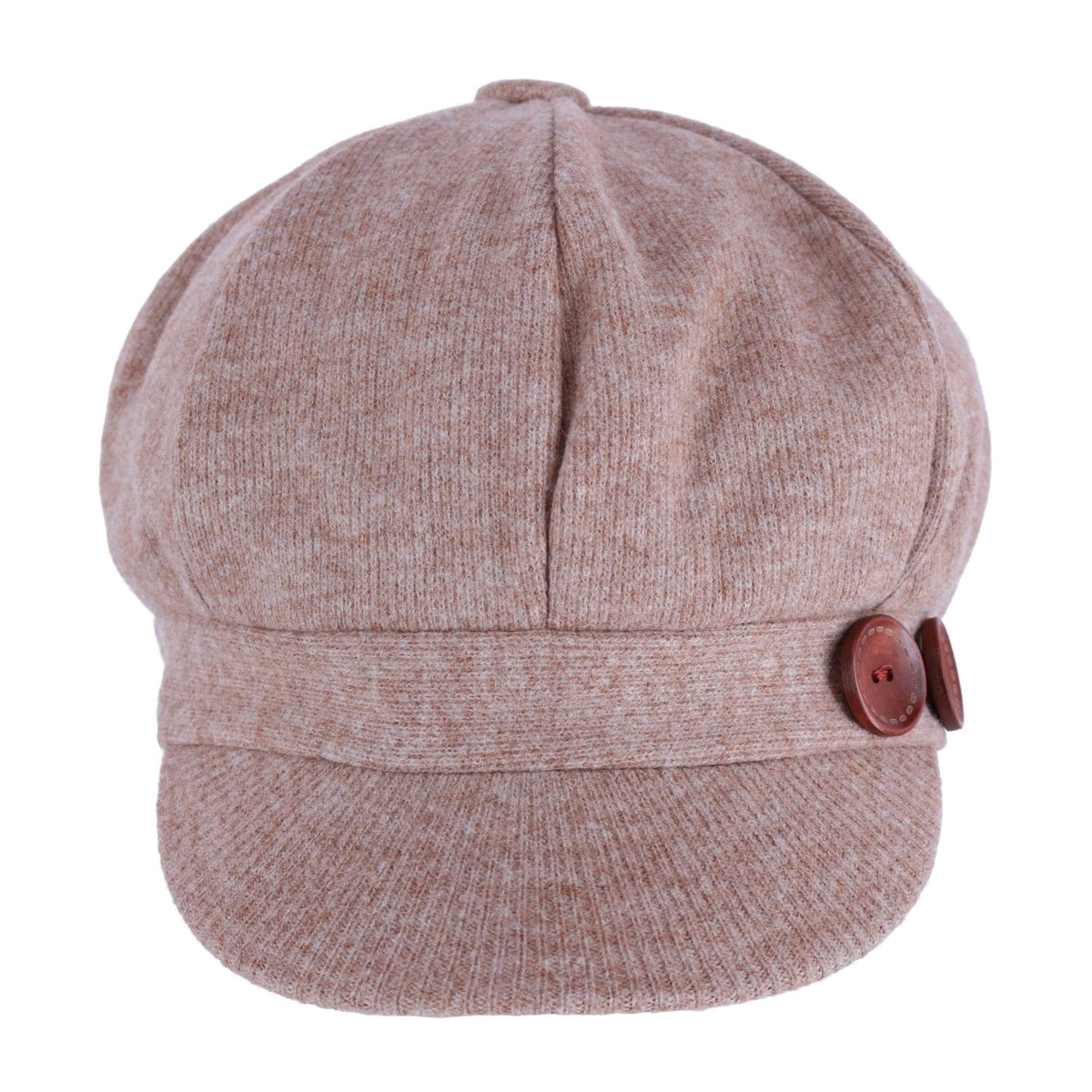 David & Young Women's Brushed Knit Jersey Cabbie Hat - Beige
