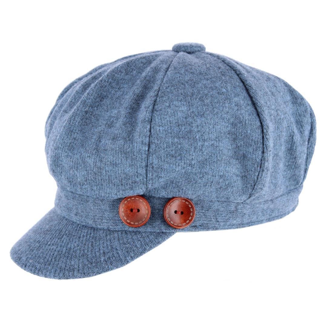 David & Young Women's Brushed Knit Jersey Cabbie Hat - Navy