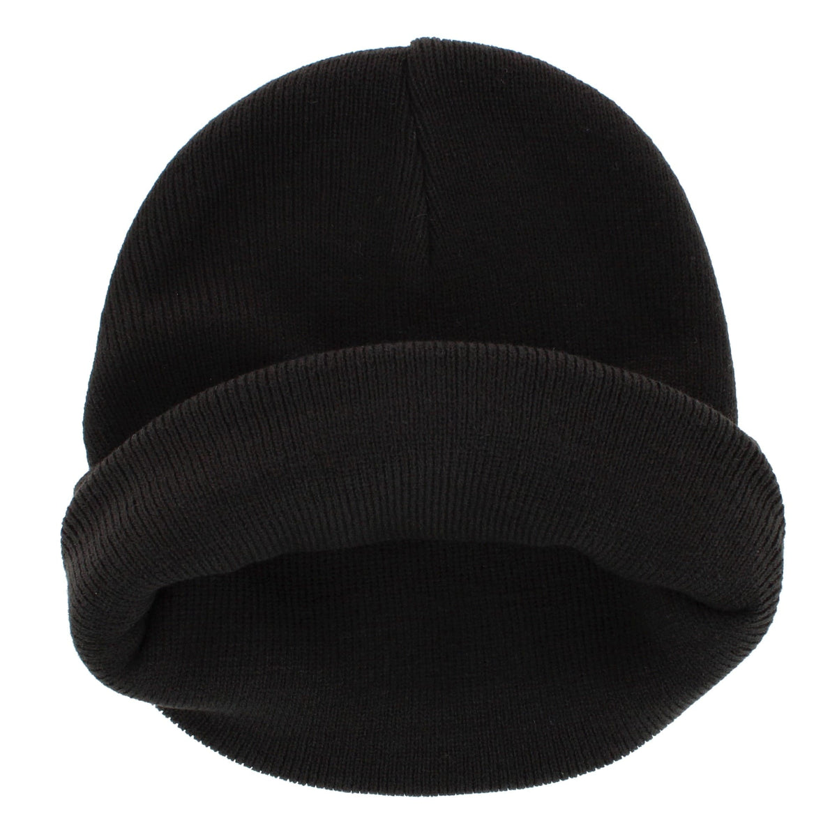 David & Young Women's Teddy Bear Embroidery Knit Winter Beanie Hat - Black