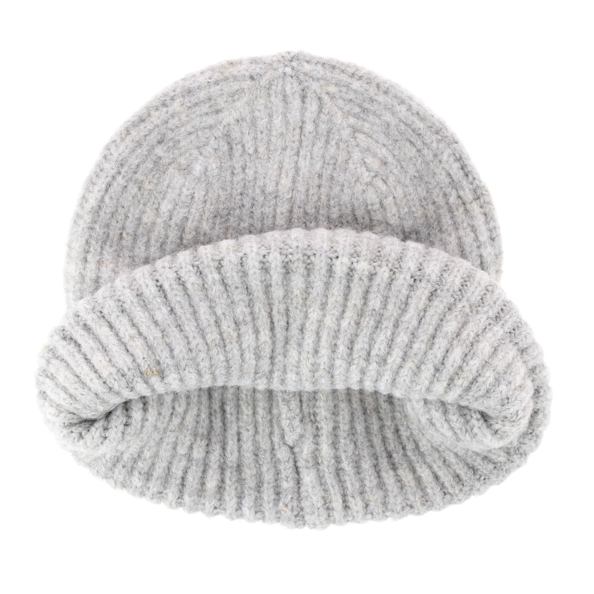 David & Young Women's Teddy Bear Embroidery Ribbed Knit Winter Beanie Hat - Light Gray