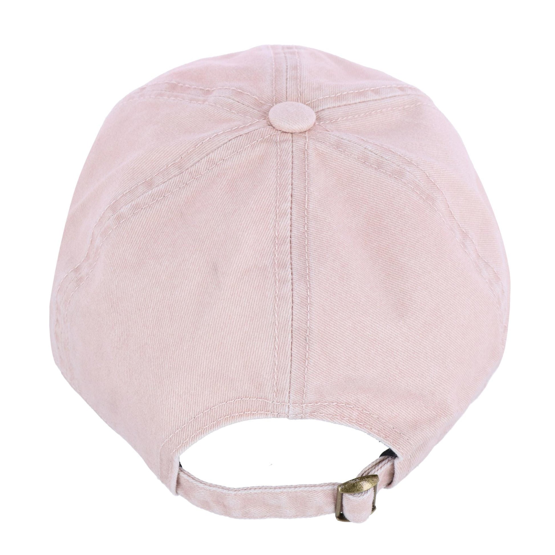 David & Young Women's Blessed Embroidered Denim Baseball Cap Hat - Dusty Pink