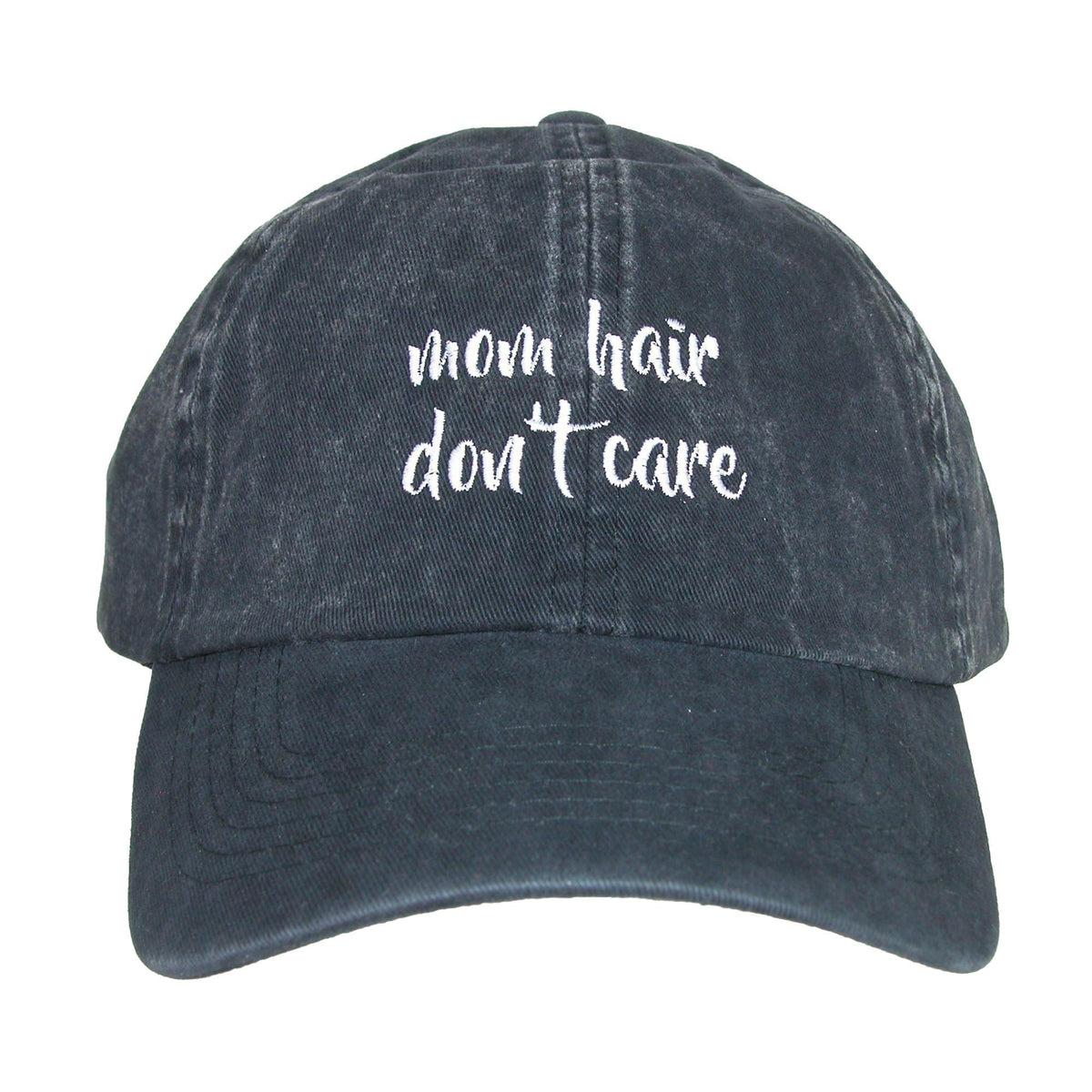 David & Young Women's Cotton Mom Hair Don't Care Baseball Cap - Black