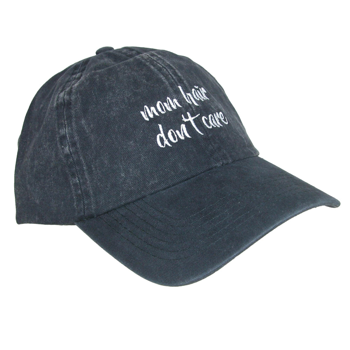 David & Young Women's Cotton Mom Hair Don't Care Baseball Cap - Black