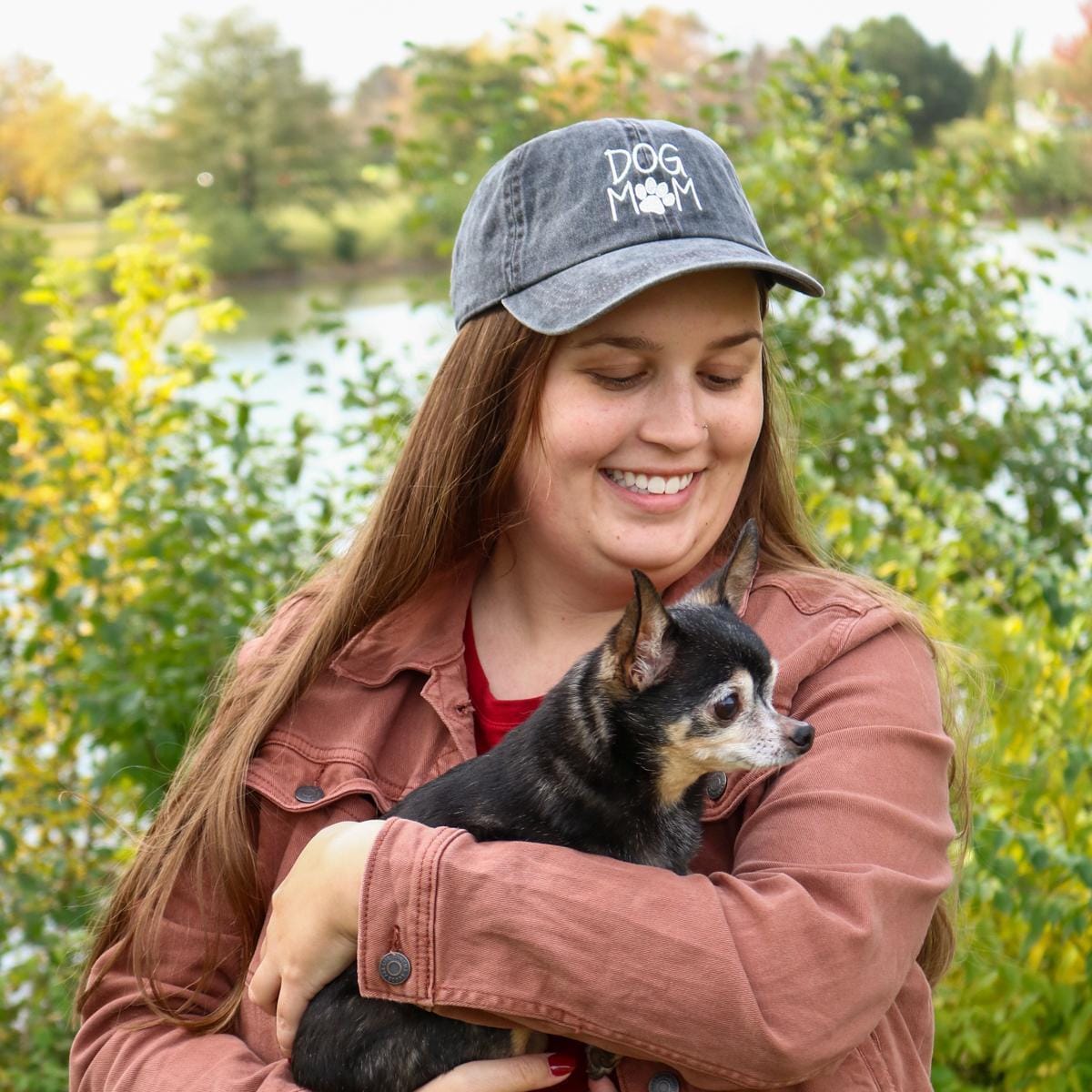 David & Young Women's Dog Mom Embroidered Baseball Cap - Navy