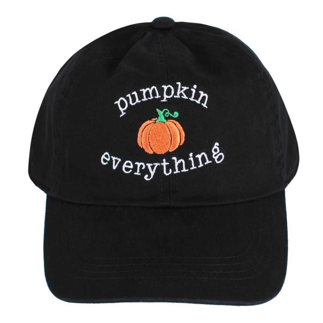 David & Young Women's Pumpkin Everything Stone Washed Baseball Cap - Black