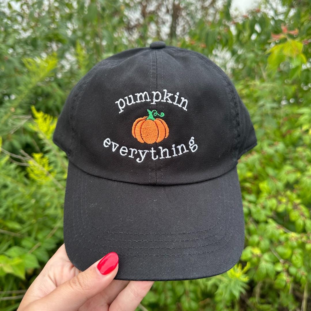 David & Young Women's Pumpkin Everything Stone Washed Baseball Cap - Black