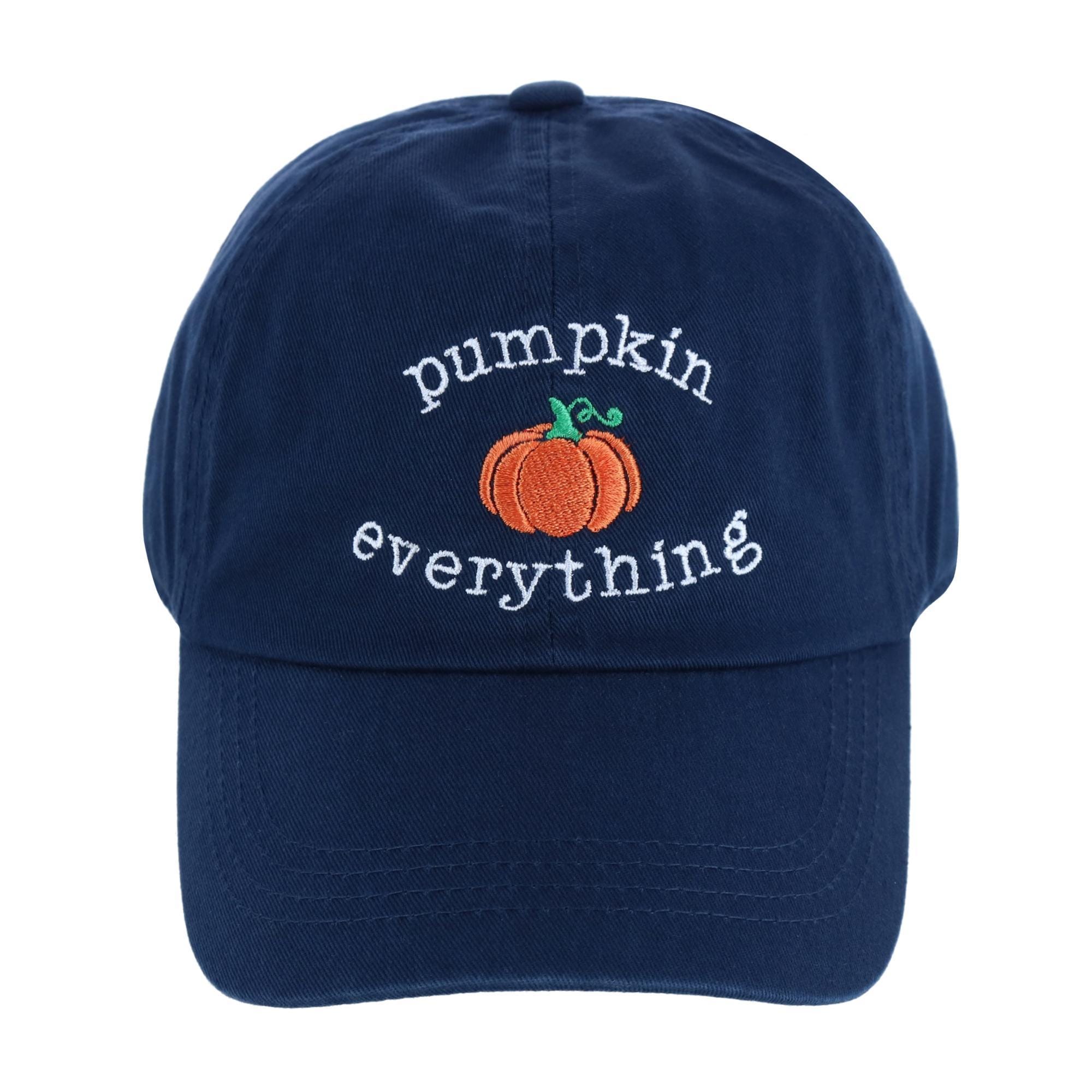 David & Young Women's Pumpkin Everything Stone Washed Baseball Cap - Navy