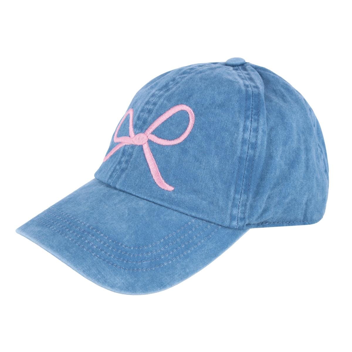 David & Young Women's Delicate Bow Baseball Cap - Denim