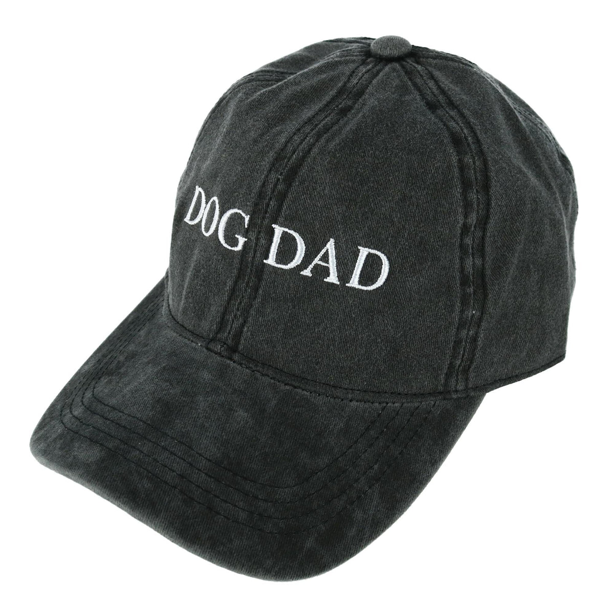 David & Young Men's Washed Cotton Dog Dad Baseball Cap - Black