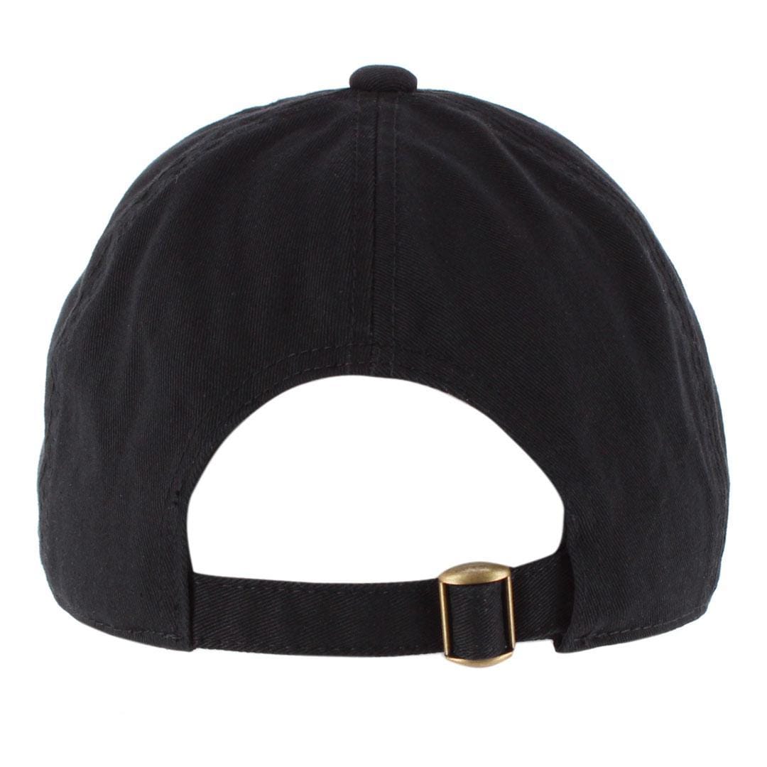 CTM® Unisex Lucky Upside Down Embroidered Baseball Cap - Black