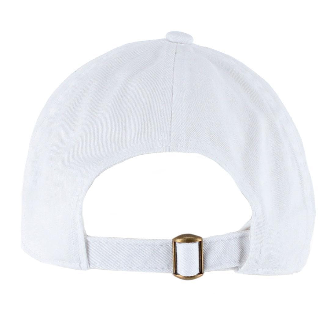 CTM® Unisex Lucky Upside Down Embroidered Baseball Cap - White