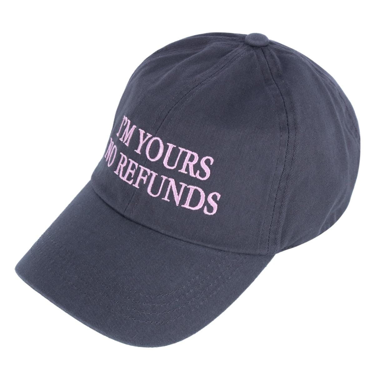 David & Young Women's I'm Yours No Refunds Embroidered Baseball Cap - Charcoal
