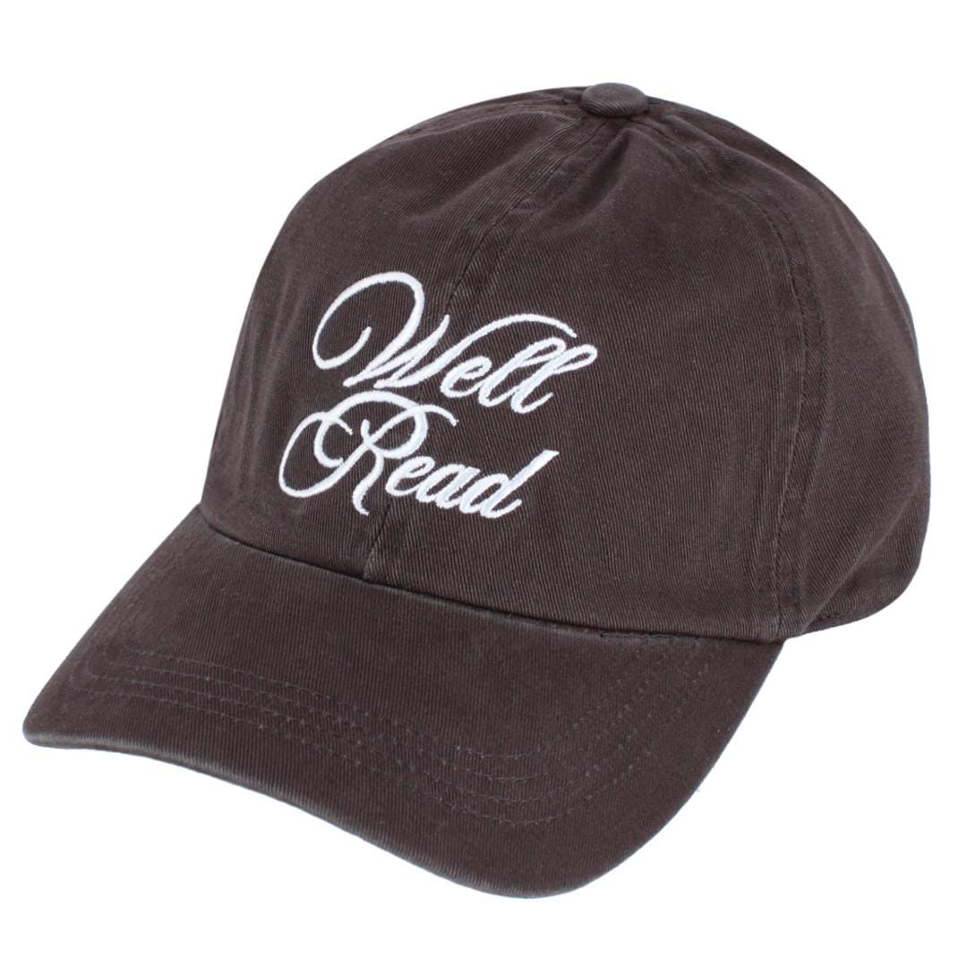 David & Young Women's Well Read Washed Embroidered Baseball Cap - Charcoal