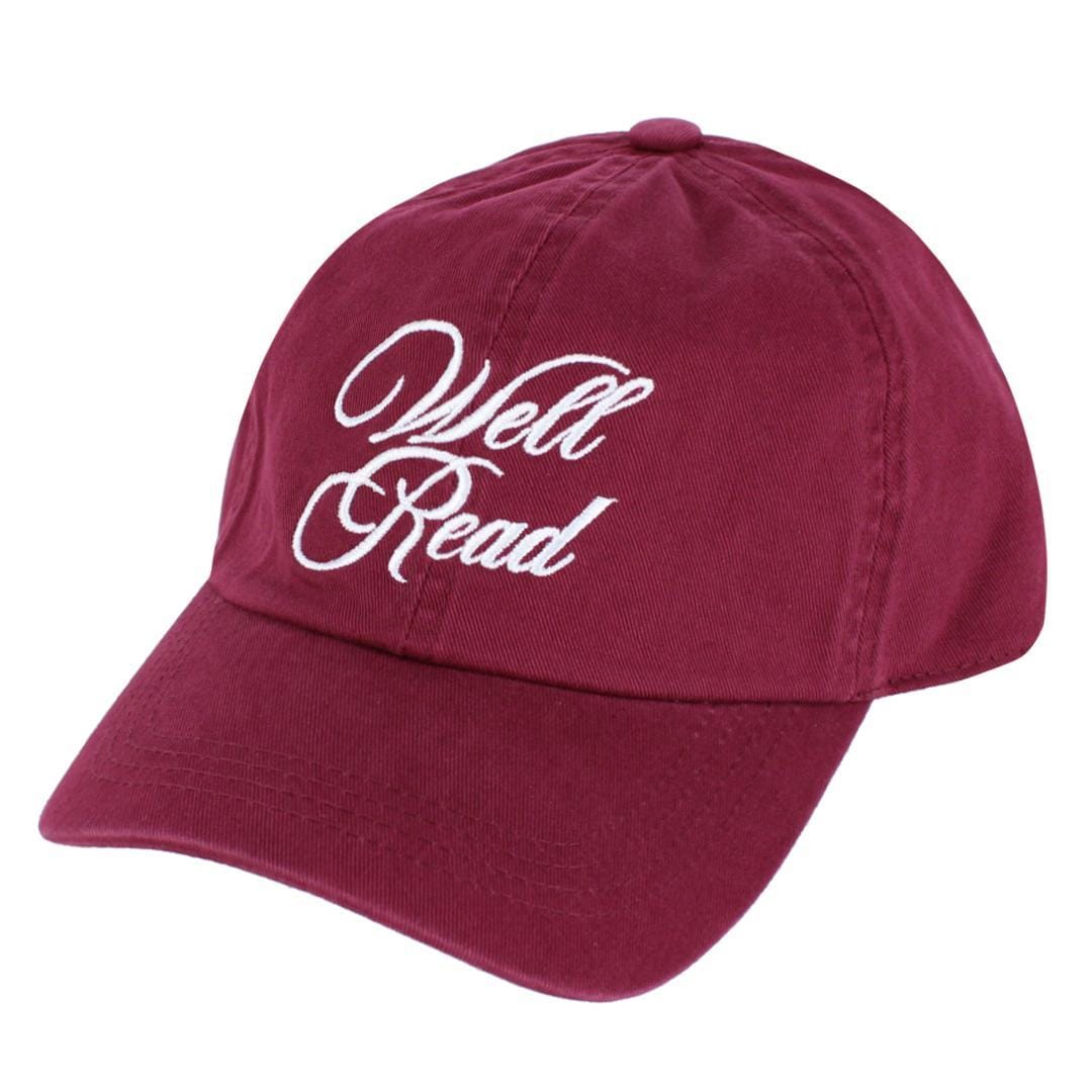 David & Young Women's Well Read Washed Embroidered Baseball Cap - Maroon