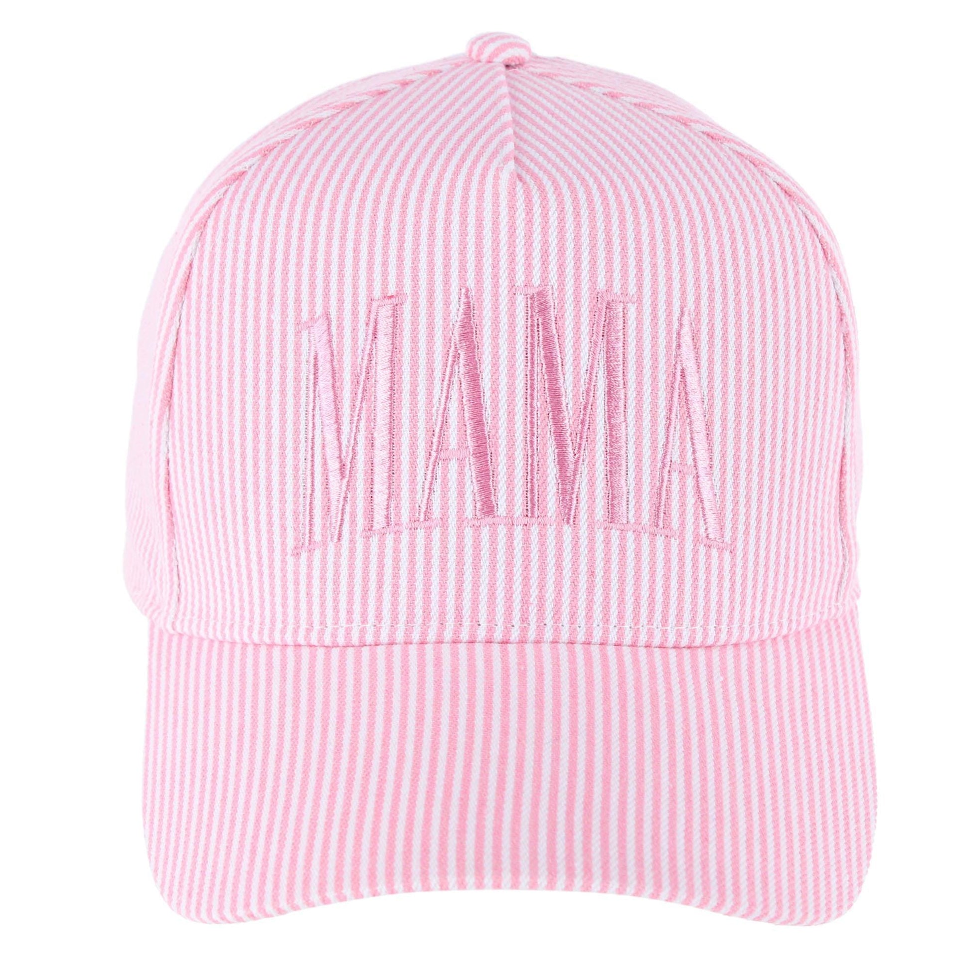 CTM® Women's Mama Striped Baseball Cap - Pink