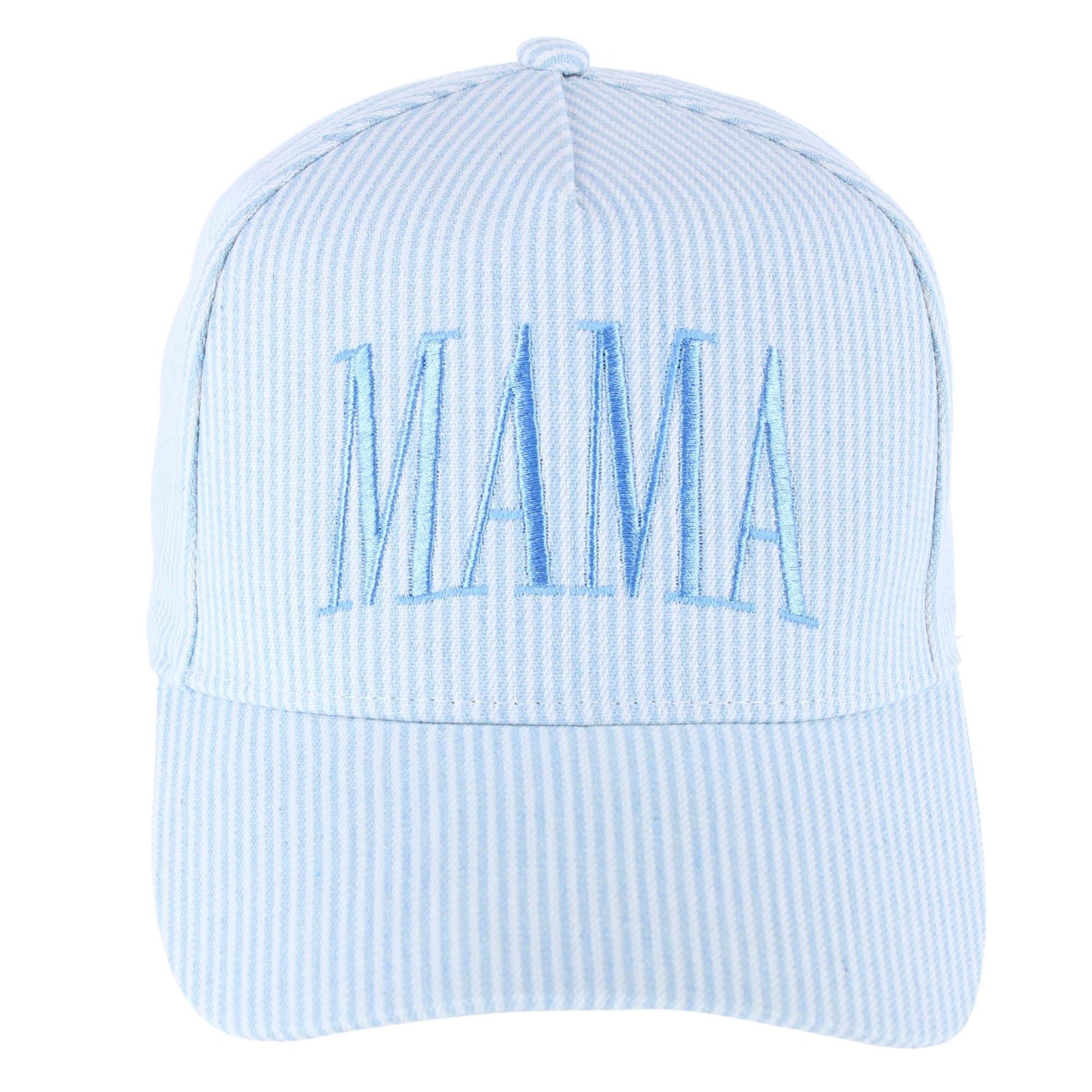 CTM® Women's Mama Striped Baseball Cap - Women's Mama Striped Baseball Cap