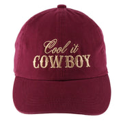 Women's Cool It Cowboy Embroidered Baseball Cap
