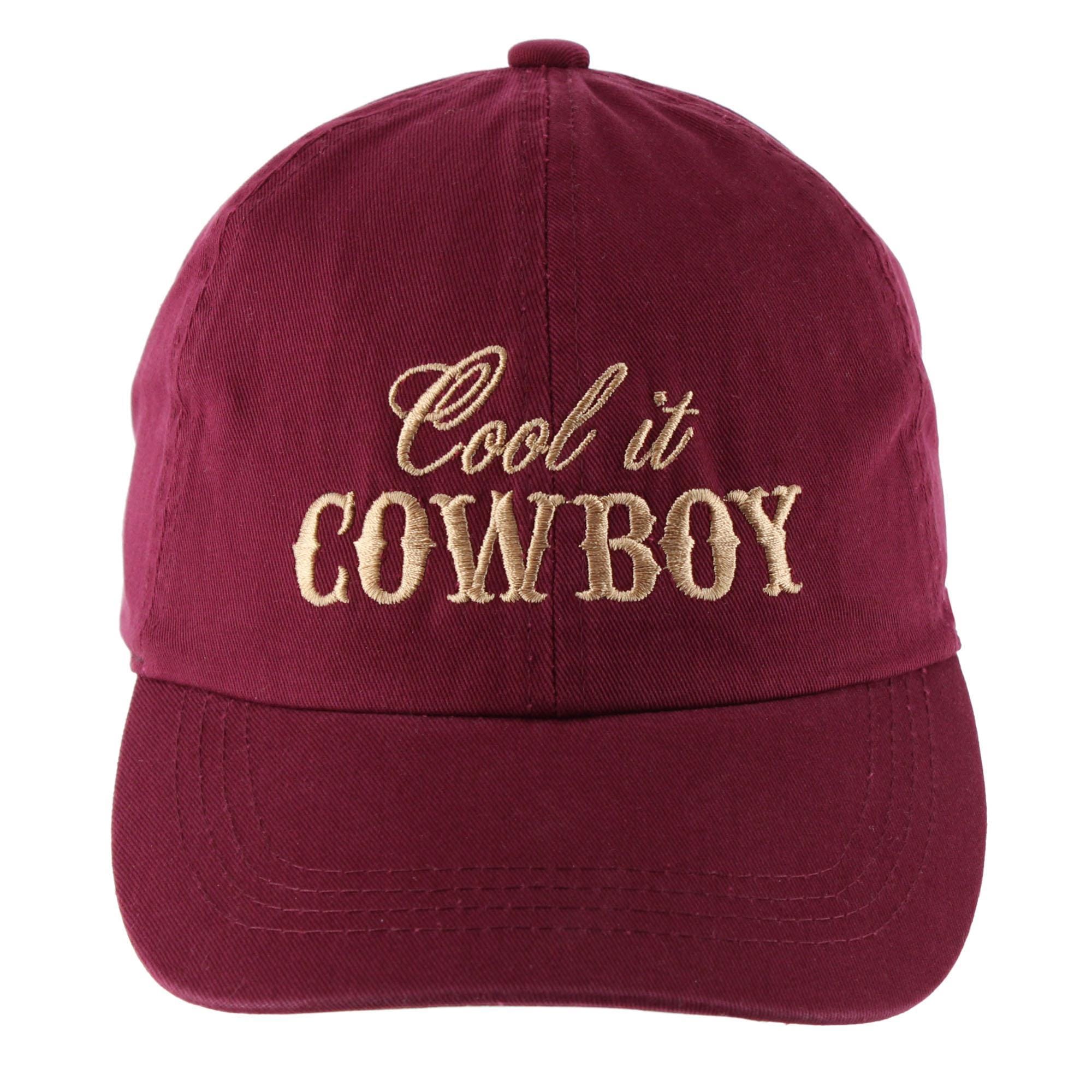 CTM® Women's Cool It Cowboy Embroidered Baseball Cap - Women's Cool It Cowboy Embroidered Baseball Cap