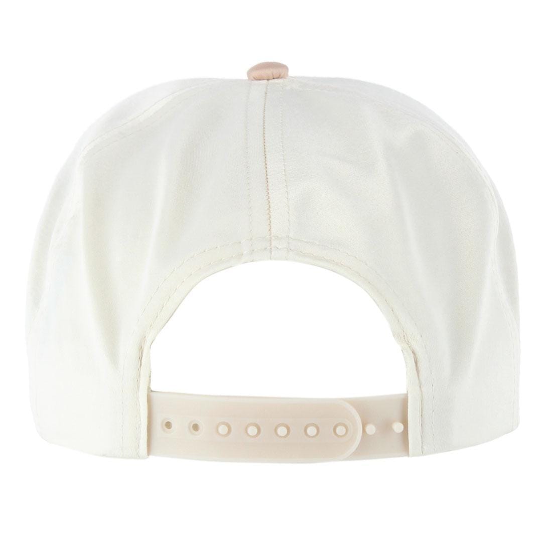 CTM® Bride To Be Satin Pearl Beaded Hat for Women - Champagne