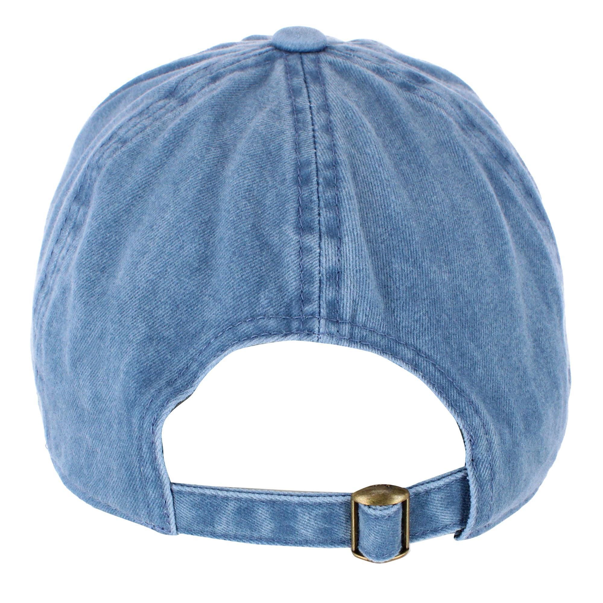 CTM® Women's Embroidered City Teddy Bear Baseball Cap - New York Denim