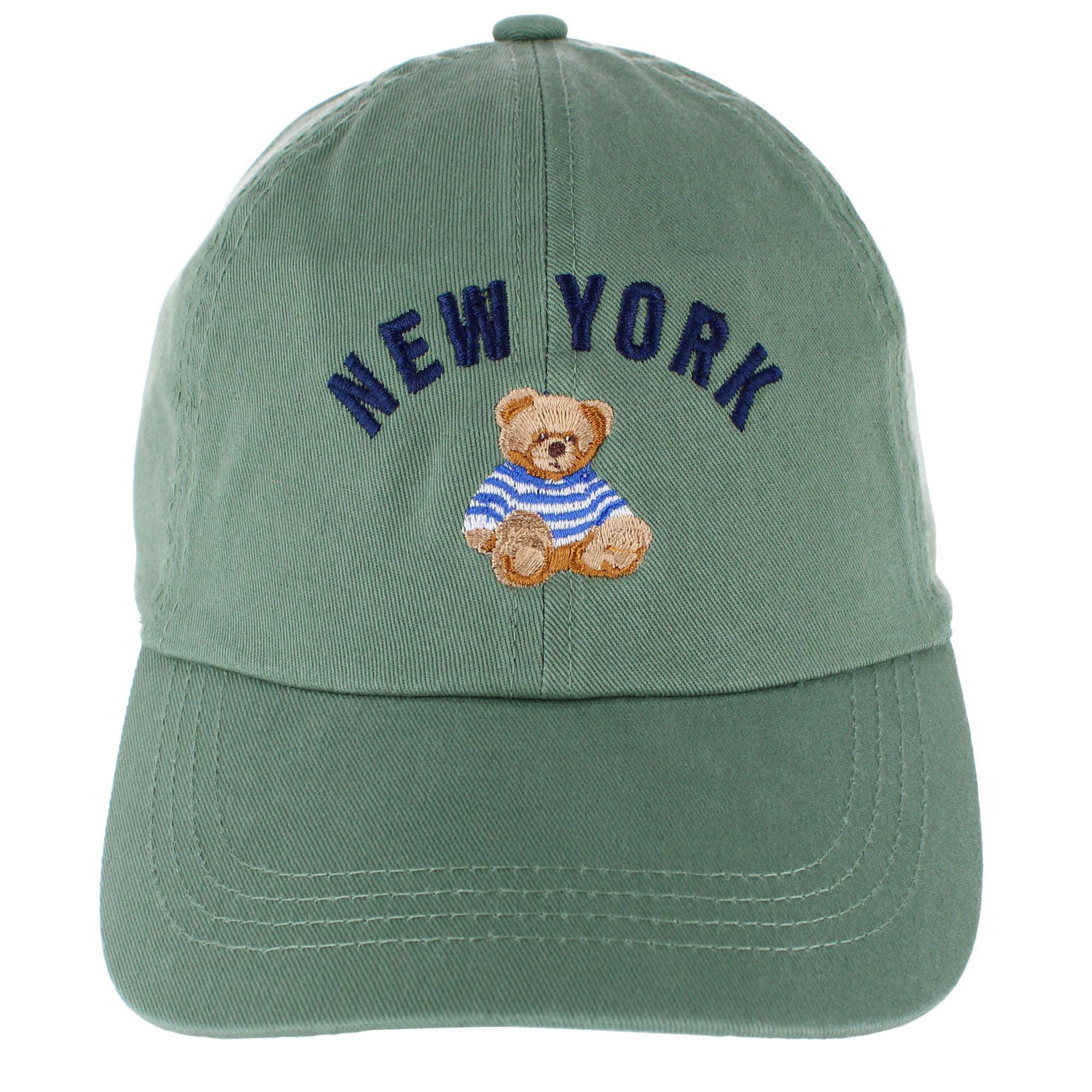 CTM® Women's Embroidered City Teddy Bear Baseball Cap