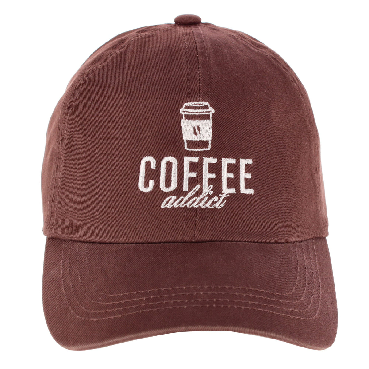 CTM® Women's Coffee Addict Embroidered Baseball Hat