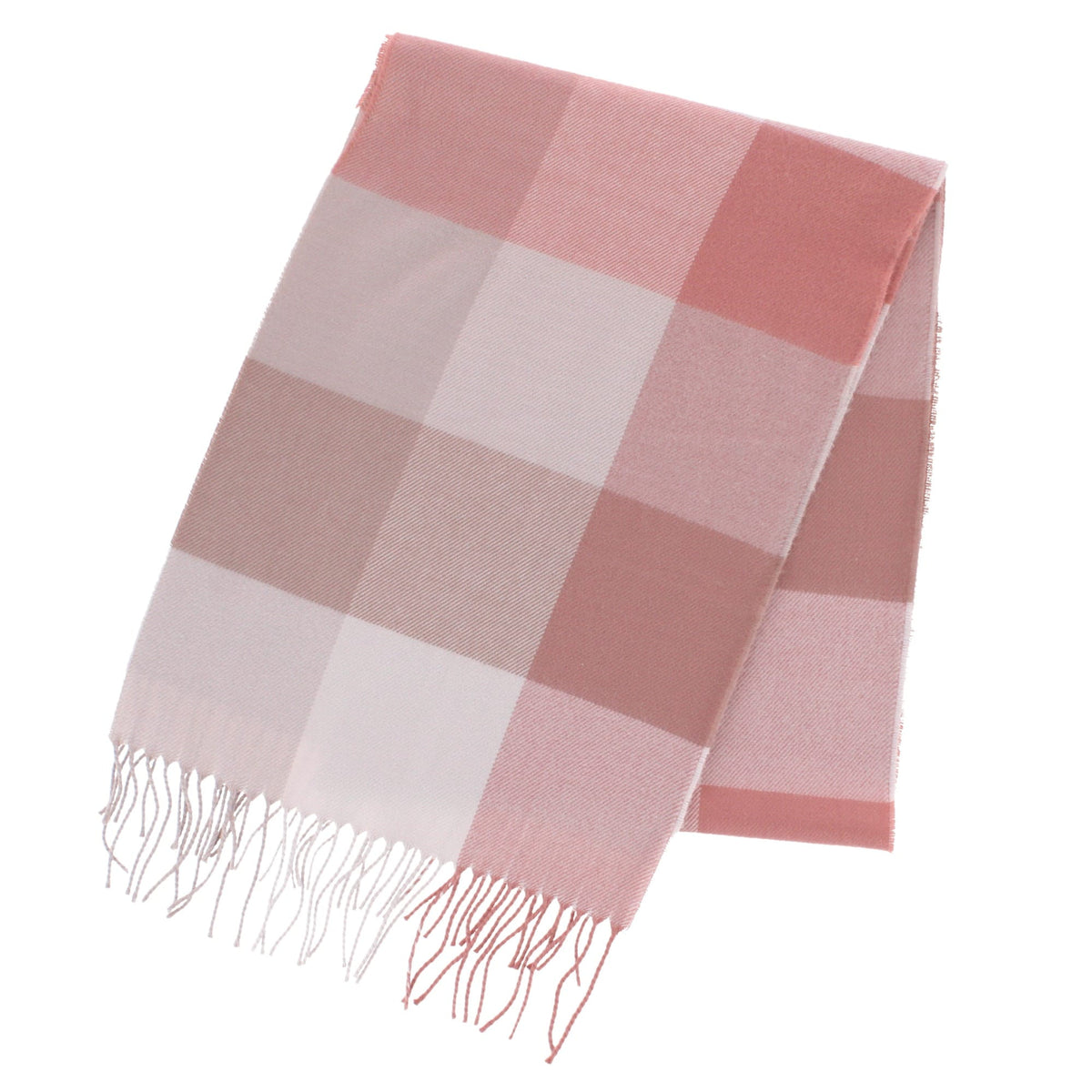 David & Young Women's Softer than Cashmere Square Plaid Winter Scarf - Light Pink
