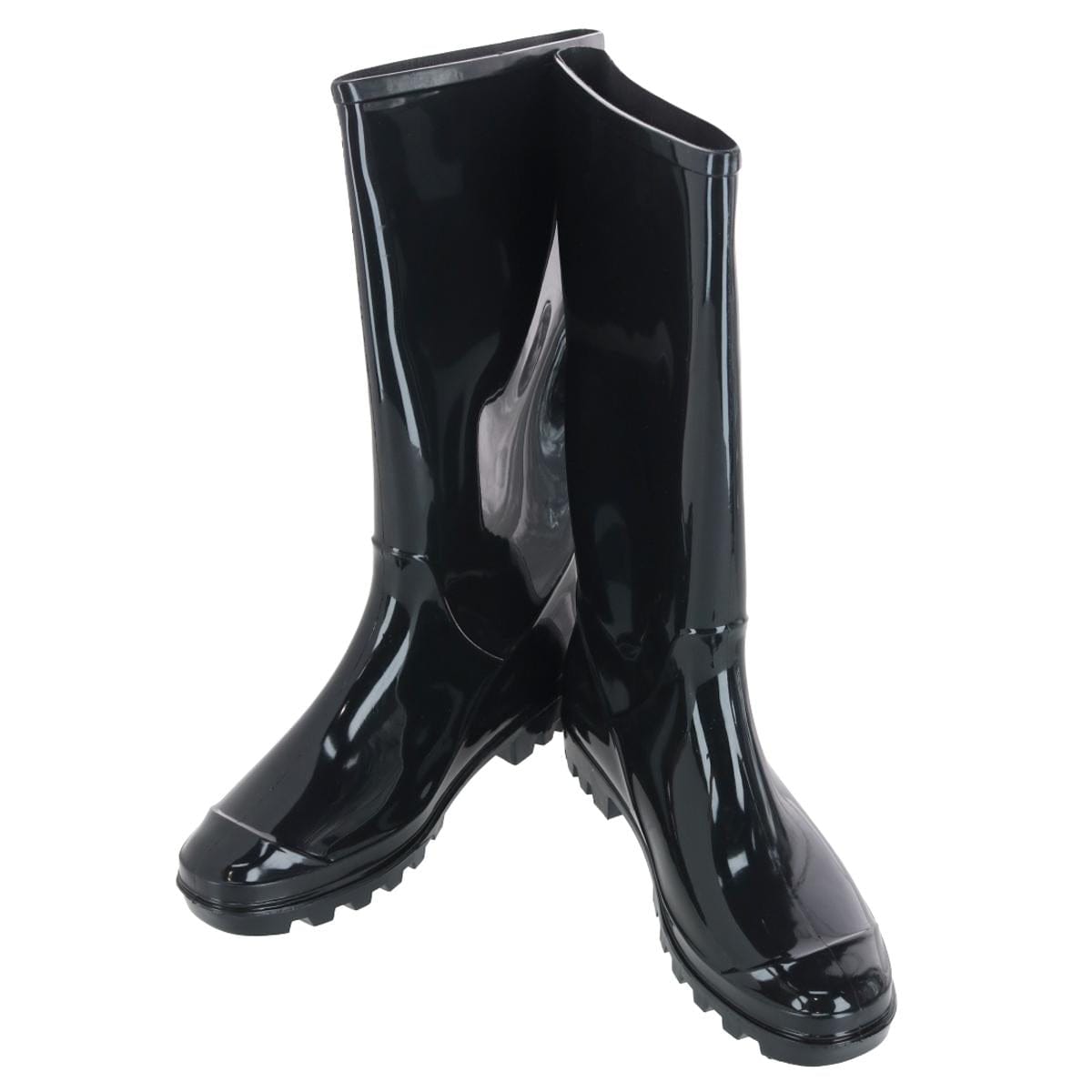 CTM® Women's Solid Color Water Resistant Rain Boots - Black