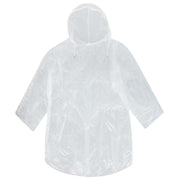 Adult Clear Rain Poncho with Drawstring Hood