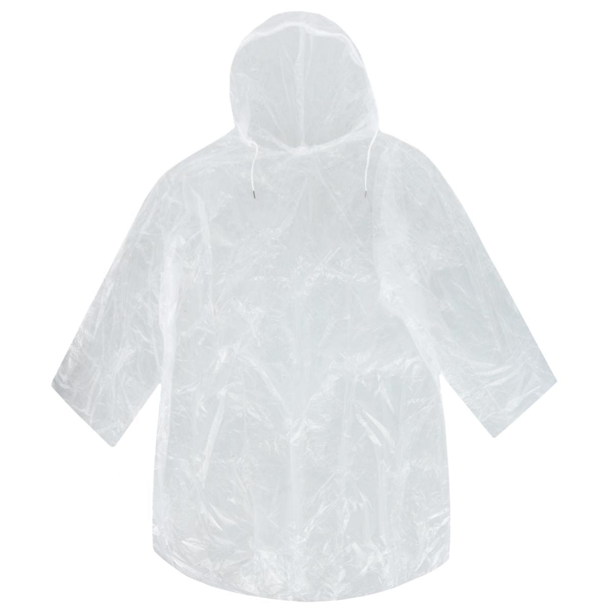 CTM® Adult Clear Rain Poncho with Drawstring Hood - Adult Clear Rain Poncho with Drawstring Hood