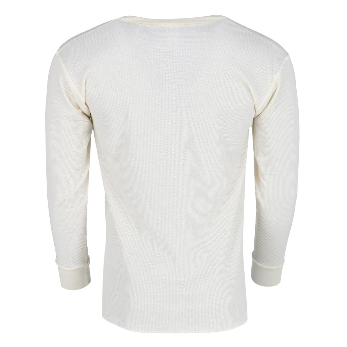 Cotton Plus Men's Thermal Underwear Long Sleeve Shirt - Natural